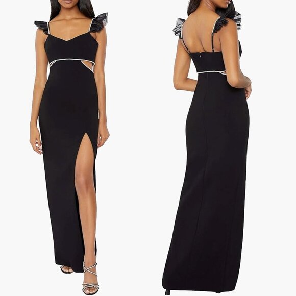 NWT LIKELY Breonna Gown in Black - 12 - Picture 1 of 6